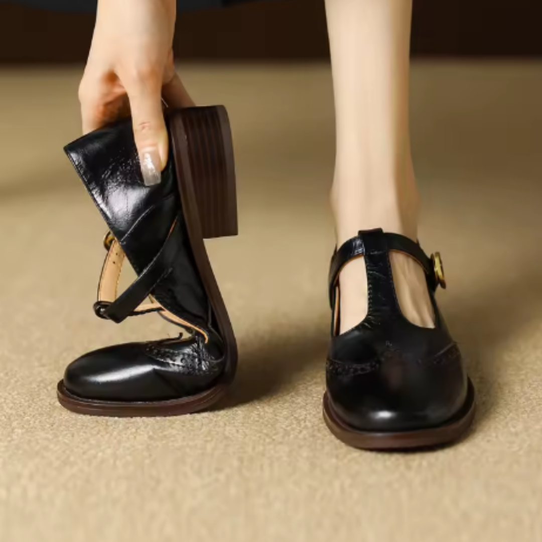 Lila | T-Strap Block Heel Mary Jane Shoes