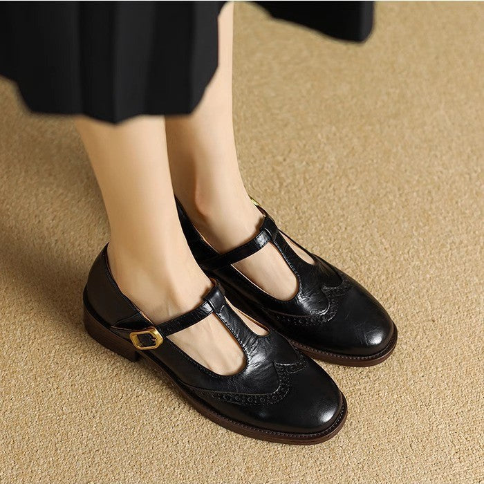 Lila | T-Strap Block Heel Mary Jane Shoes