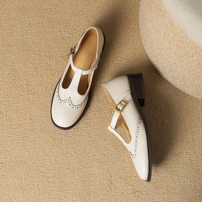 Lila | T-Strap Block Heel Mary Jane Shoes
