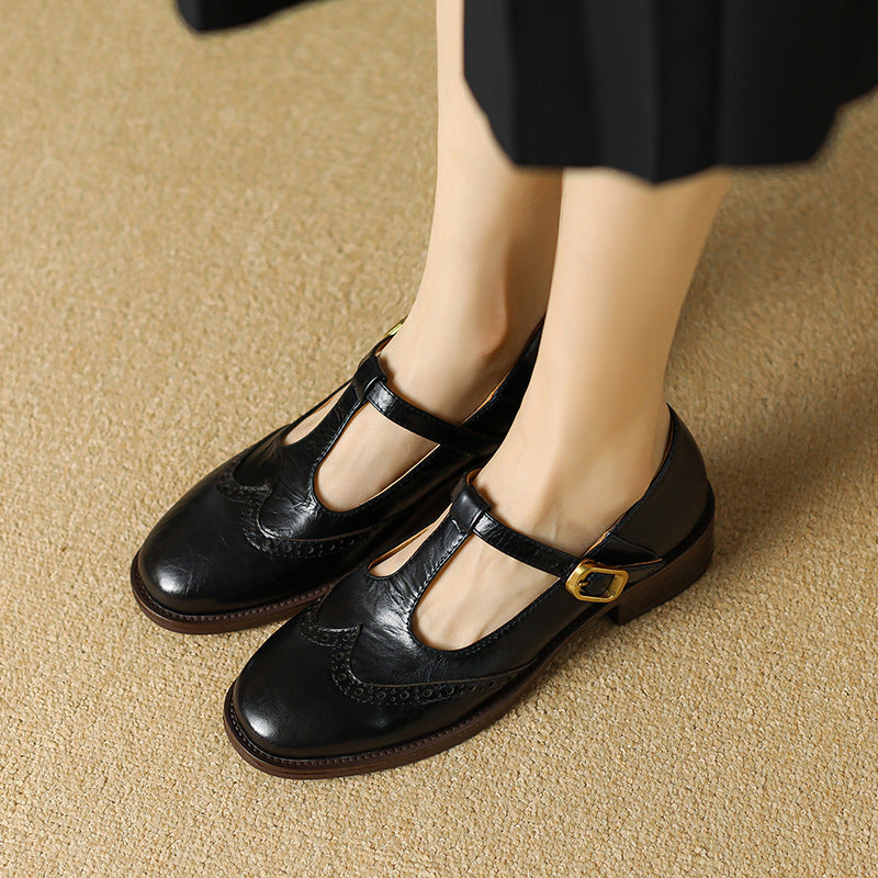 Lila | T-Strap Block Heel Mary Jane Shoes