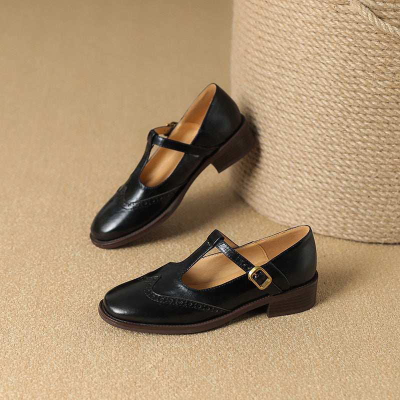 Lila | T-Strap Block Heel Mary Jane Shoes