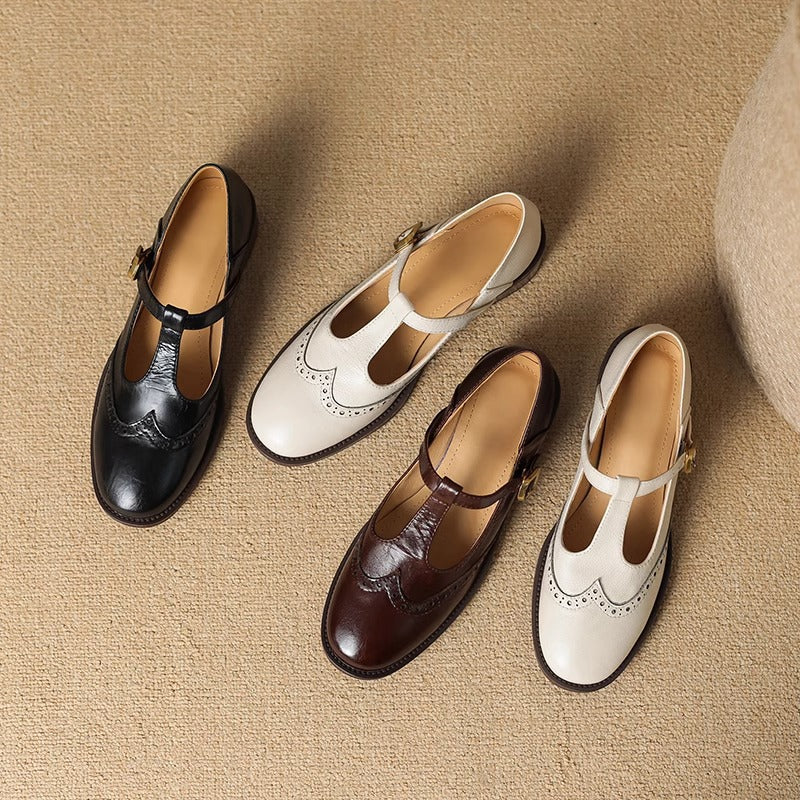 Lila | T-Strap Block Heel Mary Jane Shoes