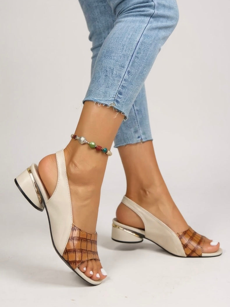 Lila | Two-Tone Slingback Heels