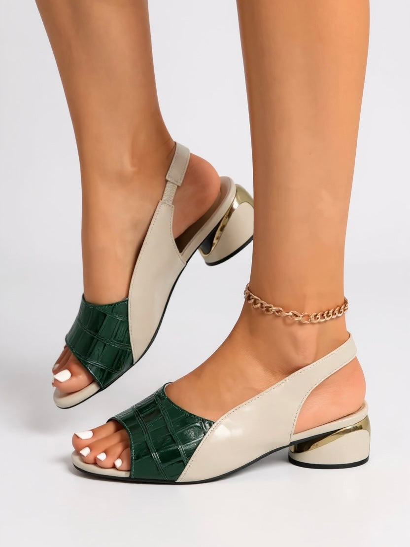 Lila | Two-Tone Slingback Heels