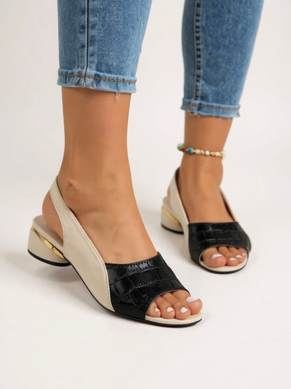 Lila | Two-Tone Slingback Heels
